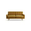 Habitat Fenner Fabric 2 Seater Sofa - Gold - Ash Leg