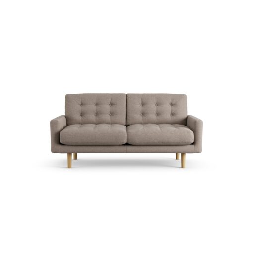 Habitat Fenner Fabric 2 Seater Sofa - Mocha - Ash Leg