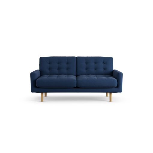 Habitat Fenner Fabric 2 Seater Sofa - Navy Blue - Ash Leg