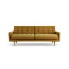 Habitat Fenner Fabric 3 Seater Sofa - Gold - Ash Leg