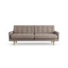 Habitat Fenner Fabric 3 Seater Sofa - Mocha - Ash Leg