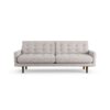 Habitat Fenner Fabric 3 Seater Sofa - Natural - Dark Leg