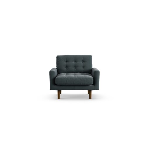 Habitat Fenner Fabric Armchair - Charcoal - Dark Leg