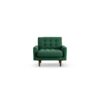 Habitat Fenner Fabric Armchair - Green - Dark Leg