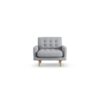 Habitat Fenner Fabric Armchair - Grey - Ash Leg