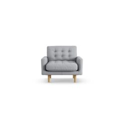 Habitat Fenner Fabric Armchair - Grey - Ash Leg