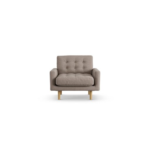 Habitat Fenner Fabric Armchair - Mocha - Ash Leg