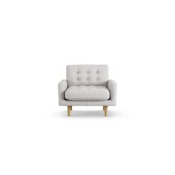 Habitat Fenner Fabric Armchair - Natural - Ash Leg