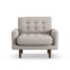 Habitat Fenner Fabric Armchair- Stone - Dark Leg