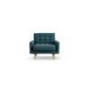 Habitat Fenner Fabric Armchair -Teal - Ash Leg