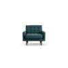 Habitat Fenner Fabric Armchair - Teal - Dark Leg