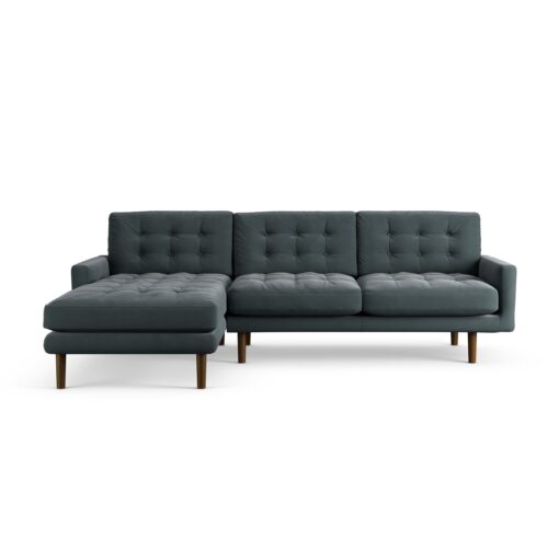 Habitat Fenner Left Hand Corner Sofa - Charcoal - Dark Leg