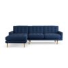 Habitat Fenner Left Hand Corner Sofa - Navy Blue - Ash Leg