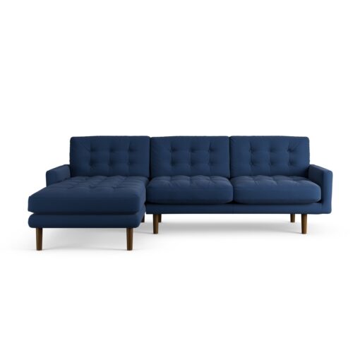 Habitat Fenner Left Hand Corner Sofa - Navy Blue - Dark Leg