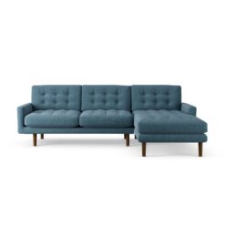 Habitat Fenner Right Hand Corner Sofa - Blue - Dark Leg