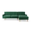 Habitat Fenner Right Hand Corner Sofa - Green - Ash Leg