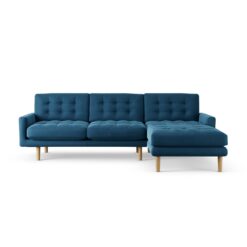 Habitat Fenner Right Hand Corner Sofa - Ink Blue- Ash Leg