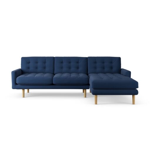 Habitat Fenner Right Hand Corner Sofa - Navy Blue - Ash Leg