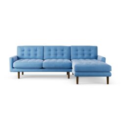 Habitat Fenner Right Hand Corner Sofa - Sky Blue - Dark Leg