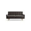 Habitat Fenner Velvet 2 Seater Sofa - Grey - Ash Leg