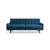 Habitat Fenner Velvet 3 Seater Sofa - Ink Blue- Dark Leg