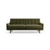 Habitat Fenner Velvet 3 Seater Sofa - Moss Green - Dark Leg