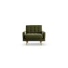 Habitat Fenner Velvet Armchair - Moss Green - Ash Leg