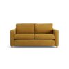 Habitat Flint Fabric 2 Seater Sofa Bed- Gold - Ash Leg