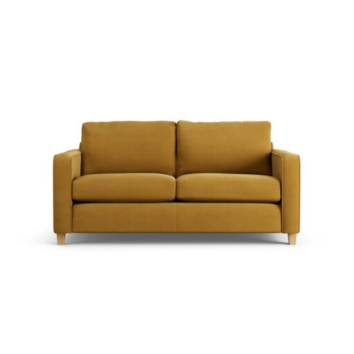 Habitat Flint Fabric 2 Seater Sofa Bed- Gold - Ash Leg