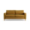 Habitat Flint Fabric 3 Seater Sofa - Gold - Ash Leg