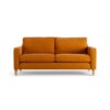 Habitat Flint Fabric 3 Seater Sofa - Orange - Ash Leg