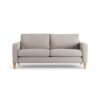 Habitat Flint Fabric 3 Seater Sofa - Stone - Ash Leg