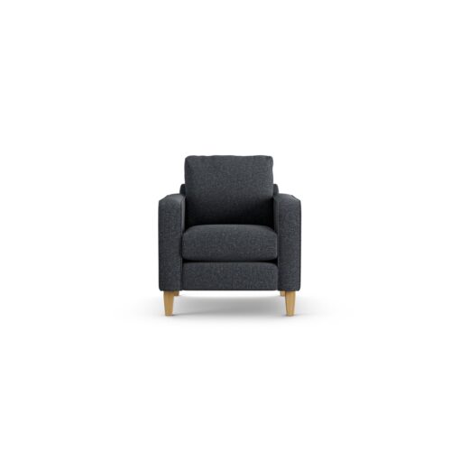 Habitat Flint Fabric Armchair - Charcoal - Ash Leg