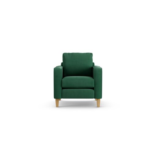 Habitat Flint Fabric Armchair - Green - Ash Leg