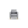 Habitat Flint Fabric Armchair - Grey - Ash Leg