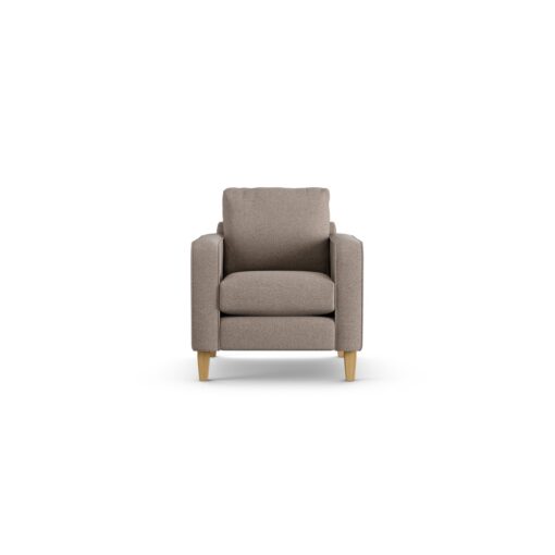 Habitat Flint Fabric Armchair - Mocha - Ash Leg