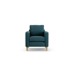 Habitat Flint Fabric Armchair - Teal - Ash Leg