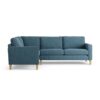 Habitat Flint Fabric Left Hand Corner Sofa - Blue - Ash Leg