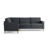 Habitat Flint Fabric Left Hand Corner Sofa- Charcoal-Ash Leg