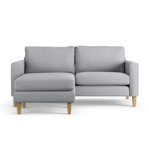 Habitat Flint Fabric Reversible Corner Sofa - Grey - Ash Leg