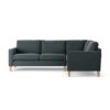 Habitat Flint Fabric Right Hand Corner Sofa-Charcoal-Ash Leg