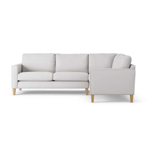 Habitat Flint Fabric Right Hand Corner Sofa-Natural- Ash Leg