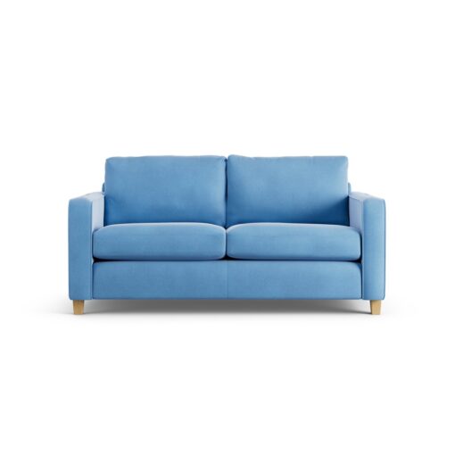 Habitat Flint Velvet 2 Seater Sofa Bed- Sky Blue - Ash Leg