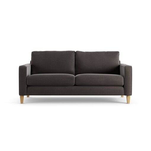 Habitat Flint Velvet 3 Seater Sofa - Slate Grey - Ash Leg