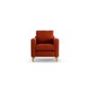 Habitat Flint Velvet Armchair - Burnt Orange - Ash Leg