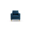 Habitat Flint Velvet Armchair - Ink Blue - Ash Leg