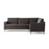 Habitat Flint Velvet Right Hand Corner Sofa - Slate Grey