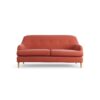 Habitat Frome Fabric 2 Seater Sofa - Papaya - Ash Leg