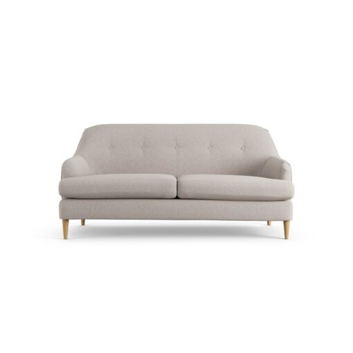 Habitat Frome Fabric 2 Seater Sofa - Stone - Ash Leg