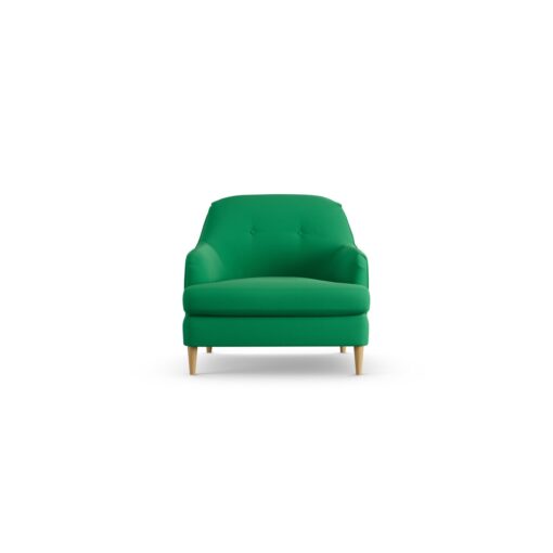 Habitat Frome Fabric Armchair - Emerald Green - Ash Leg